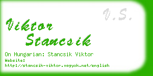 viktor stancsik business card